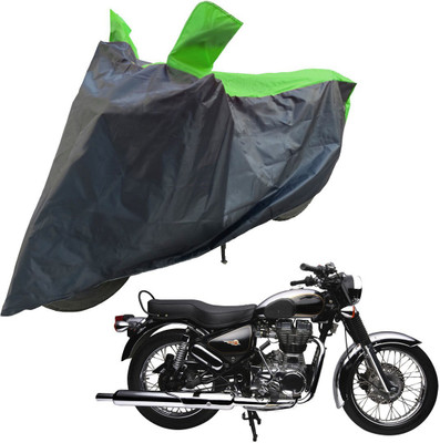 RiderShine Two Wheeler Cover for Royal Enfield(Electra 4S, Black, Green)