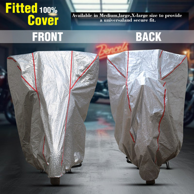 Whipone Waterproof Two Wheeler Cover for Bajaj(Pulsar AS 150, Silver)