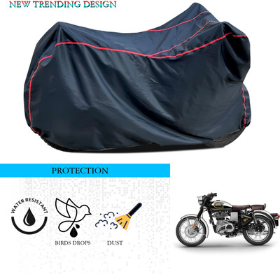 ANTHUB Waterproof Two Wheeler Cover for Royal Enfield(Bullet 500, Black)