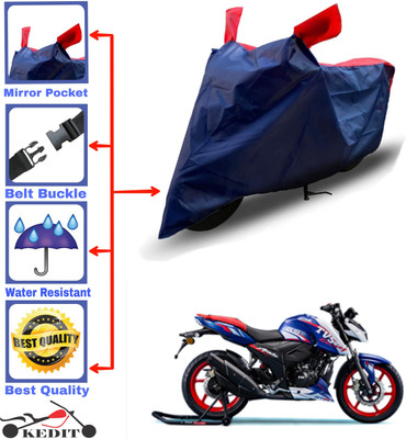 KEDIT Two Wheeler Cover for TVS(Apache RTR 165 RP, Red, Blue)
