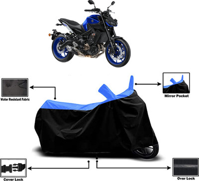 Amexride Two Wheeler Cover for Yamaha(MT-09, Blue, Black)