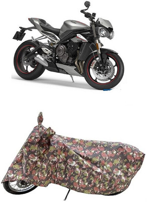 Coxtor Waterproof Two Wheeler Cover for Triumph(Street Triple RS BS6, Multicolor)