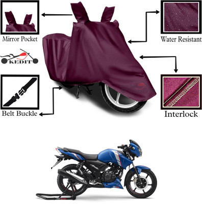 KEDIT Two Wheeler Cover for TVS(Apache RTR 160, Maroon)