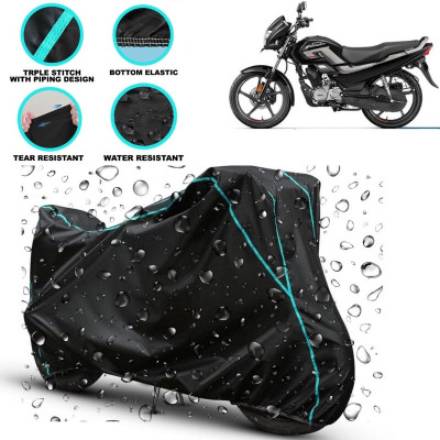 kerwa Waterproof Two Wheeler Cover for Hero(MotoCorp Super Splendor, Black)