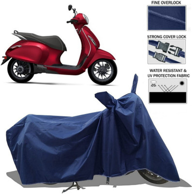 sowelar Waterproof Two Wheeler Cover for Bajaj(Chetak, Blue)