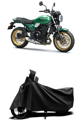 amtec Waterproof Two Wheeler Cover for Kawasaki(Z650 BS6, Black)
