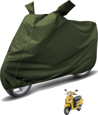 Auto Hub Waterproof Two Wheeler Cover for Honda(Activa 5G, Green)