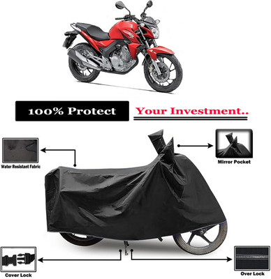 Amexride Two Wheeler Cover for Honda(CB Twister, Black)