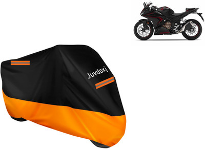 Juvdoxj Waterproof Two Wheeler Cover for Honda(CBR500R, Orange)