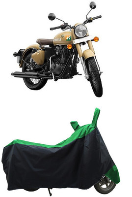 Coxtor Waterproof Two Wheeler Cover for Royal Enfield(Classic 350 Signals, Green)