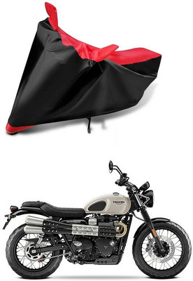 AutoGalaxy Waterproof Two Wheeler Cover for Triumph(Street Scrambler, Red, Black)