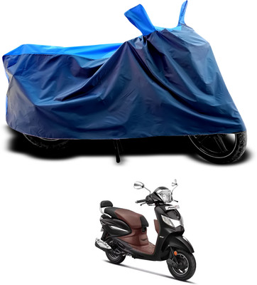 PAGORA Waterproof Two Wheeler Cover for Hero(Pleasure Plus, Black, Blue)