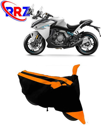RRZ Waterproof Two Wheeler Cover for CFMoto(650GT, Black, Orange)