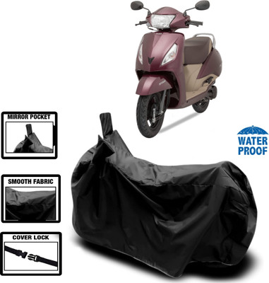 WMIZEXA Waterproof Two Wheeler Cover for TVS(Jupiter, Black)