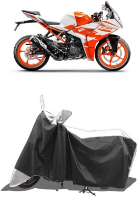 SUGASHRI Waterproof Two Wheeler Cover for KTM(RC125 BS6, White, Black)