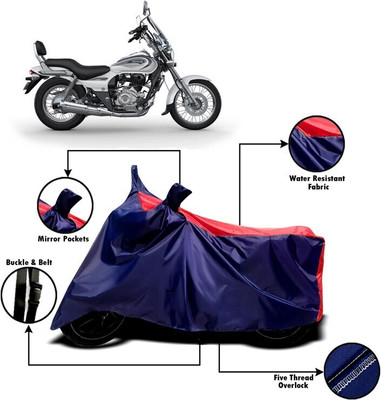 DeepShakshi AUTOMOTIVE Two Wheeler Cover for Bajaj(Avenger 220 DTS-i, Red, Blue)