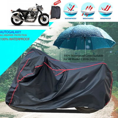 AutoGalaxy Waterproof Two Wheeler Cover for Royal Enfield(Continental GT 650, Black)