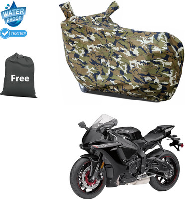 PAGORA Waterproof Two Wheeler Cover for Yamaha(YZF R1M BS6, Yellow)