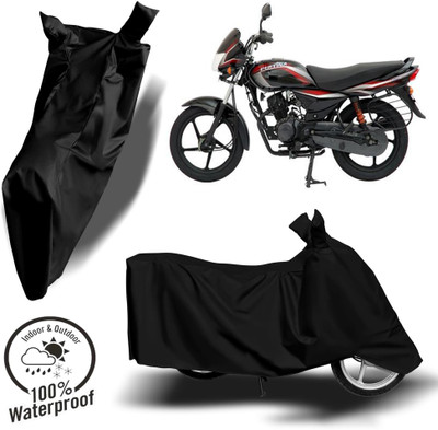 ROYAL AUTO MART Waterproof Two Wheeler Cover for Bajaj(Platina 110, Black)