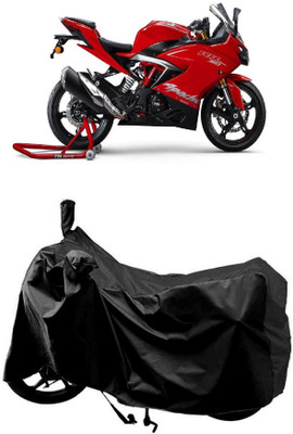 MMSSTAR Waterproof Two Wheeler Cover for TVS(Apache RTR 310 BS6, Black)