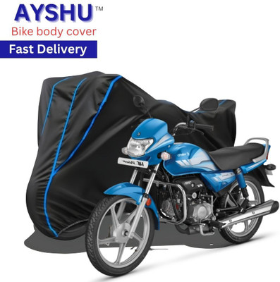 AYSHU Waterproof Two Wheeler Cover for Hero(HF Deluxe, Black, Red)
