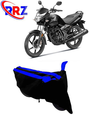 Mdstar Waterproof Two Wheeler Cover for Honda(CB Unicorn, Black, Blue)