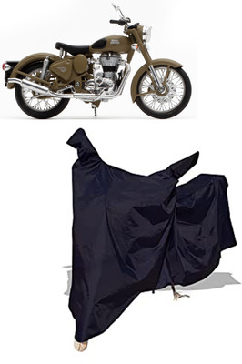 Amexride Two Wheeler Cover for Royal Enfield(Classic Desert Storm, Black)