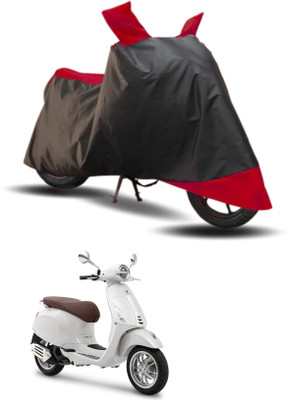 KEDIT Two Wheeler Cover for Piaggio(Vespa LX, Red, Black)