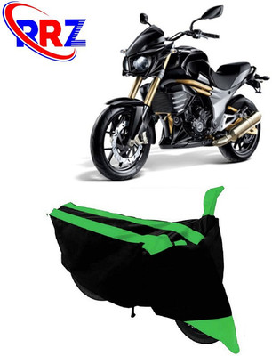 RRZ Waterproof Two Wheeler Cover for Mahindra(Mojo, Black, Green)