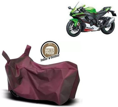 OliverX Waterproof Two Wheeler Cover for Kawasaki(Ninja ZX-10R, Maroon)