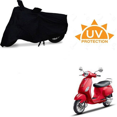 MMSSTAR Waterproof Two Wheeler Cover for Piaggio(Vespa VXL, Black)