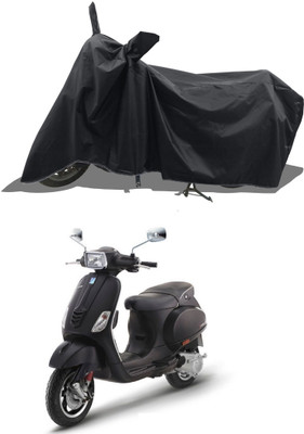 Romeiz Waterproof Two Wheeler Cover for Vespa(VXL 150 BS6, Black)