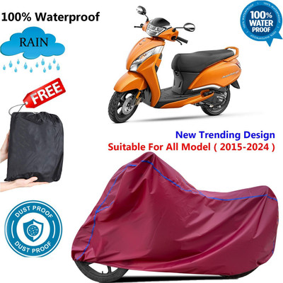 AutoGalaxy Waterproof Two Wheeler Cover for TVS(Jupiter 125, Maroon)