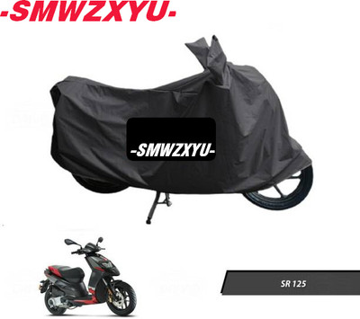 smwzxyu Waterproof Two Wheeler Cover for Aprilia(SR 125, Black)