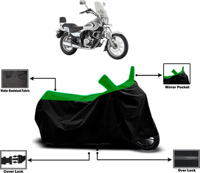 Amexride Two Wheeler Cover for Bajaj(Avenger 220 Cruise, Green)