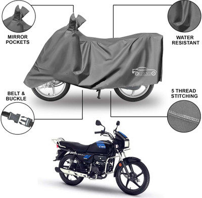 MMSSTAR Waterproof Two Wheeler Cover for Hero(Splendor Plus, Grey)