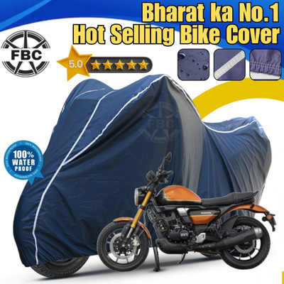 FBC Waterproof Two Wheeler Cover for TVS(Blue, White)