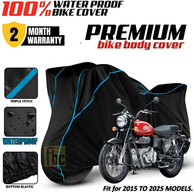 FBC Waterproof Two Wheeler Cover for Royal Enfield(Bullet 350, Grey, Multicolor)