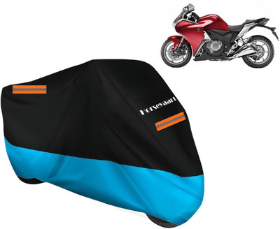 Horseyaart Waterproof Two Wheeler Cover for Honda(VFR 1200F, Blue)
