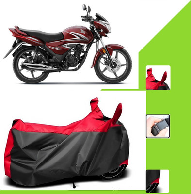 WMIZEXA Two Wheeler Cover for Honda(CB Shine SP, Black, Red)