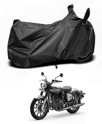 DeepShakshi AUTOMOTIVE Two Wheeler Cover for Royal Enfield(Classic 350, Black)