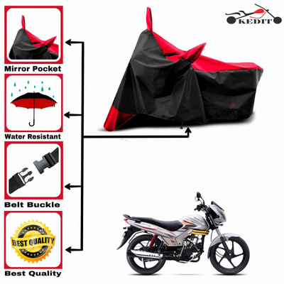 KEDIT Two Wheeler Cover for Mahindra(Centuro Rockstar, Red, Black)