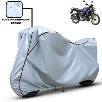 Delphinium Waterproof Two Wheeler Cover for Yamaha(FZ-X, Silver, Black)