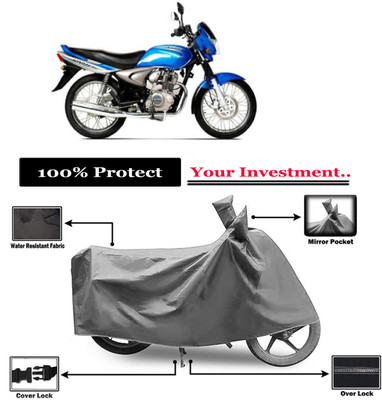 Amexride Two Wheeler Cover for Bajaj(Wind 125, Grey)