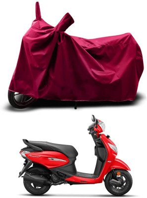KEDIT Two Wheeler Cover for Hero(MotoCorp Pleasure Plus, Maroon)