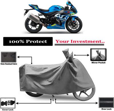 Amexride Two Wheeler Cover for Suzuki(GSX R1000, Grey)