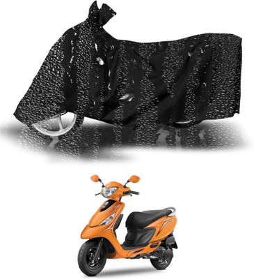 BigFly Waterproof Two Wheeler Cover for TVS(Scooty Zest 110, Black)