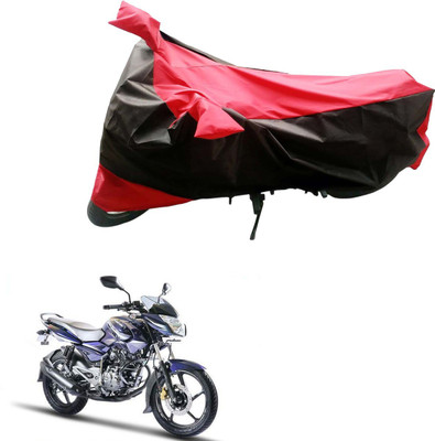 Mdstar Waterproof Two Wheeler Cover for Bajaj(Pulsar 135 LS DTS-i, Black, Red)