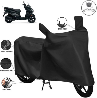 MADAFIYA Waterproof Two Wheeler Cover for Suzuki(Burgman Street 125, Black)