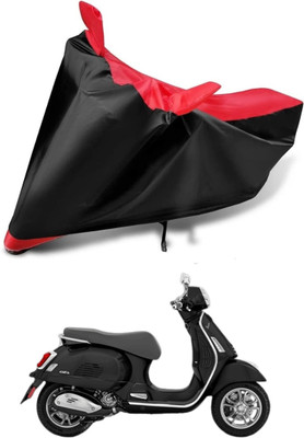 RideXpert Waterproof Two Wheeler Cover for Vespa(GTS 300, Black, Orange)